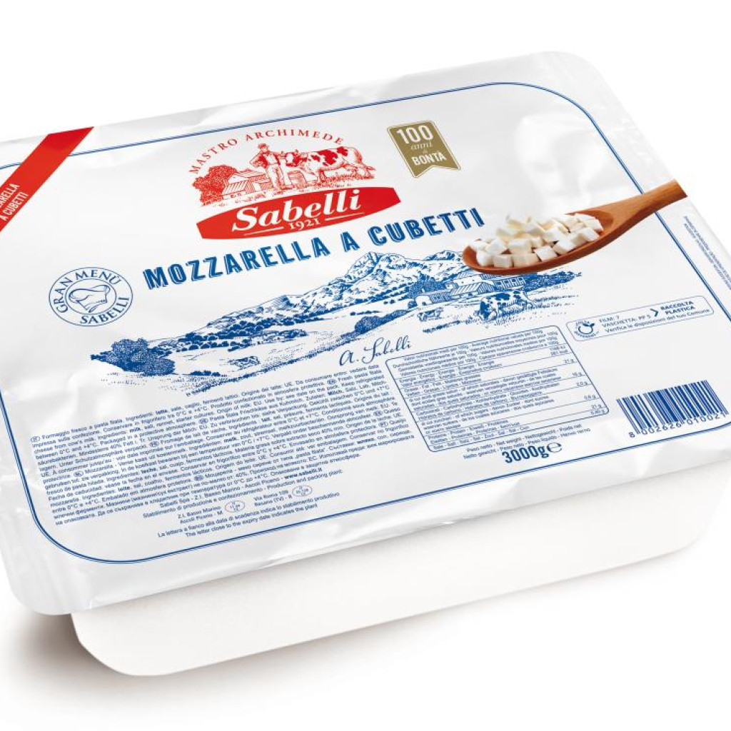 MOZZARELLA CUBETTI 3 KG SABELLI