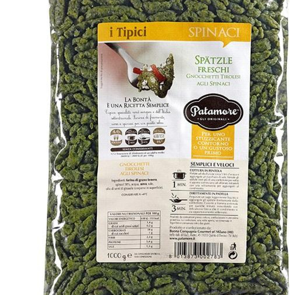 SPATZLE FRESCHI AGLI SPINACI 350 GR