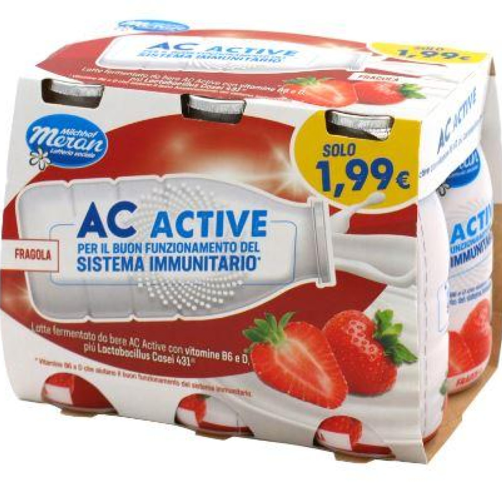 LATTE FERM.AC ACTIVE FRAGOLA 6X100GR