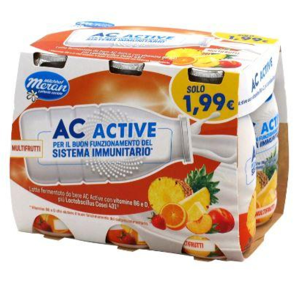 LATTE FERM.AC ACTIVE MULTIFRUTTI 6X100GR